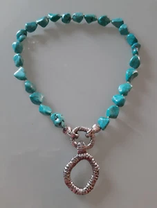 Pierre Lang extravagante echte Türkis Kette Barbara Becker Collection - Bild 1 von 5