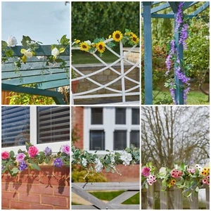 Artificial Garden Garland Vine Foliage Hanging Outdoor Plant Wedding Decor Sping - Picture 1 of 40