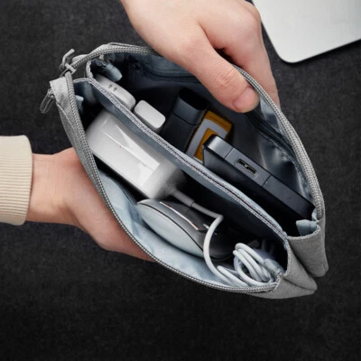 Electronic Digital Storage Bag Portable USB Cable Charger Pouch Organizer Case - Image 1 of 4