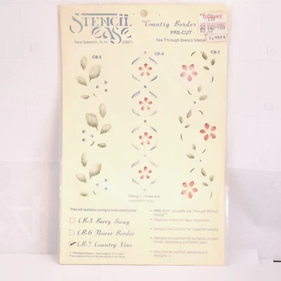 Stencil Ease Country Border Series CB-7 Country Vine Vintage Open Unused - Image 1 of 3
