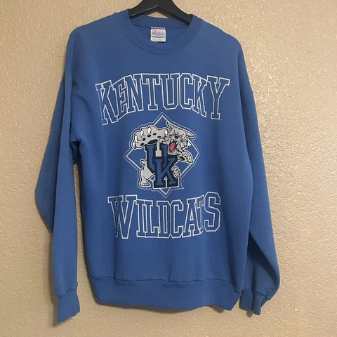 Vintage 90’s University of Kentucky Wildcats Graphic Crewneck Sweatshirt Size XL Cover