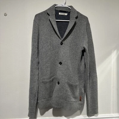 Ben Sherman Hombre Lana Lana Grueso Cárdigan 3 Botones Suéter Mediano Foto 1 de 4