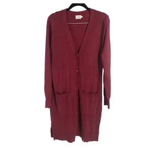 Cielo Red Button Down Cardigan Sweater - Women's XL Extra Large - Picture 1 of 4