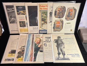 Vintage 1940 Zeitschrift Printanzeige Lot von 12. Ethyl, Plymouth, AC, Nash Kelvinator + - Bild 1 von 13