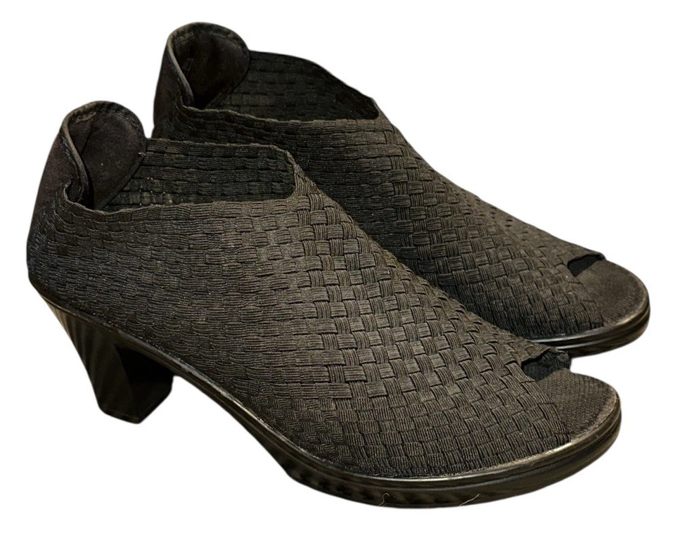 Bernie Mev. Claire Womens Size 41 / US 10 Pull-On Peep Toe Heeled Shoes Booties - Image 1 of 4