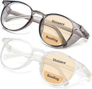 Outray 2er Pack Blaulicht Lesebrille Bifokal Sicherheit transparent+grau - Bild 1 von 7