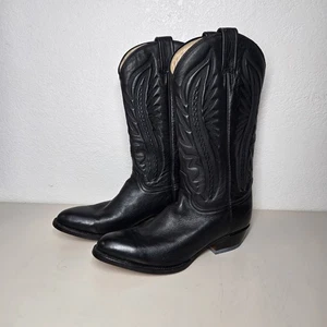 Stivali Joma da uomo stivali western da cowboy in pelle nera taglia 27 EE (9,5) stile 1122 - Foto 1 di 20