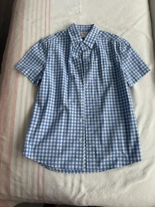 Crewcuts Kinder Jungen Gr. 14 blau-weiß kariertes Kurzarmhemd zum Knöpfen - Bild 1 von 2
