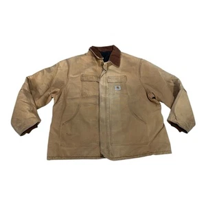 Carhartt Barn Chore Coat Men Size 58  3XL Brown Canvas Artic Lining C03 BRN USA - Picture 1 of 14