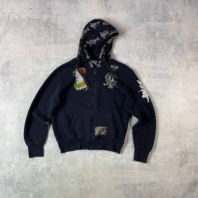 Sudadera con Capucha De Colección Ed Hardy por Chritsian Audigier Y2K Aflicción Estrás Cremallera Foto 1 de 4