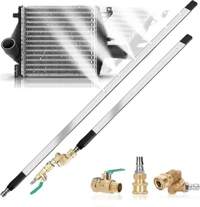 Juego de 2 varitas de limpieza de radiador de 47" y 24" - 4500 PSI acero inoxidable doble vatio - Imagen 1 de 7