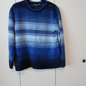 Vintage! Erika Sweater Blue, Size Petite Large - Picture 1 of 6