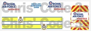Code 3 Adhesive Vinyl Decals fit Corgi 1/64 Transit - RAF Mountain Rescue - Picture 1 of 1