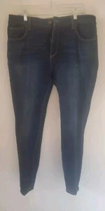 Time and Tru High Rise Skinny Blue Jeans Stretch Medium Wash Women's Size 16 - Picture 1 of 19