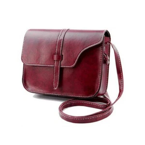 Women's Fashion Vintage Style Cross Body Shoulder Bag (Wine Red) - Picture 1 of 6