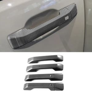 Carbon Fiber Front Door Handles Cover Trim For Hyundai Santa Fe 2024 2025 - Picture 1 of 9
