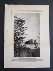 Fotografía antigua de 5,5 x 9,75 de Tulie Island en 10 x 14 Mat Lac Tulie Quebec? - Imagen 1 de 6