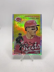 2023 Topps Chrome Platinum Annniversary Logo Refractor Harrison Bader /499 Reds - Picture 1 of 2