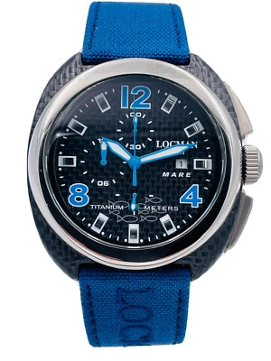 Reloj Locman Mare Al Carbono 47mm 134KBL/795 Crono Wr100m Gran Descuento Nuevo - Imagen 1 de 4