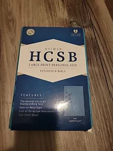 HCSB Large Print Personal Size Bible, Teal LeatherTouch by - Picture 1 of 10