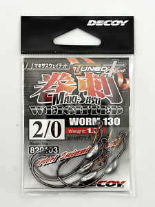 Decoy Worm 130 Makisasu Weighted Hook Side 2/0 Soft Plastic and Worm Hook