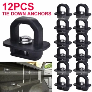 12x Tie Down Anchor Truck Bed Side Wall Anchors for Pickup GMC Chevy Truck Cargo - Picture 1 of 12
