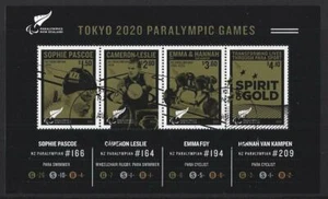 NEW ZEALAND 2021 TOKYO PARALYMPICS MINIATURE SHEET FINE USED - Picture 1 of 1