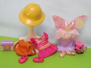 barbie KELLY DOLL OUTFITS LOT safari Hat Play CLOTHES/SHOES-FAIRY WINGS DRESS - Picture 1 of 1