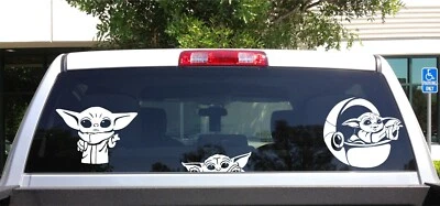 DURASOL 03-186 Baby Yoda Grogu Mandalorian SET Mando Window vinyl sticker decal