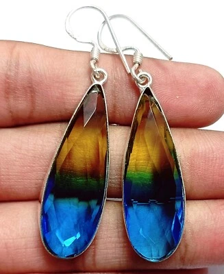 Looking Nice 70.50 Carat Multi Color Ametrine Pear Shape Earning For Women GVL - Image 1 of 4