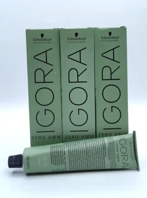 Schwarzkopf Igora Zero AMM Amonniak Haarfarbe verschiedene Nuancen 60ml G66