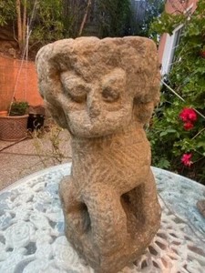 Antique Chinese Hand Carved Stone Foo Lion 12" - Picture 1 of 6