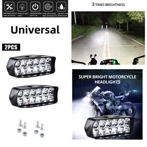 2 PIEZAS 12LED Foco Exterior Motocicleta Faro Antiniebla Lámpara de Conducción Impermeable - Imagen 1 de 21