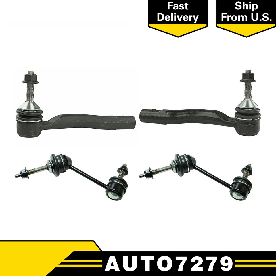 Barra estabilizadora de extremo de varilla de amarre delantera Mevotech 4 piezas para Mercury Marauder 2003-2004 Foto 1 de 4