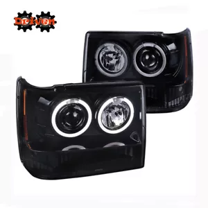 93-96 Jeep Grand Cherokee Smoked Projector Housing Headlights Corner Signal 1Pcs - Picture 1 of 5
