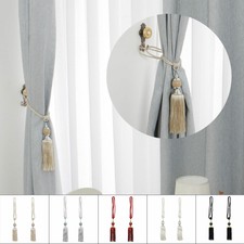 2pcs Curtain Tiebacks 26.8 Inch Holdback Braid Window Tassel Holder