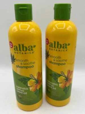 Champú suave y calmante Alba Botanica aceite de semilla de cannabis sativa 12 oz (2 botellas) Foto 1 de 4