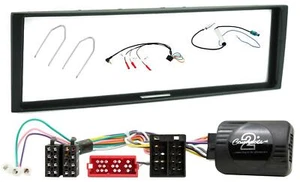 KIT DE MONTAJE DE CONTROL DE DIRECCIÓN NEGRO SINGLE DIN FACIA STALK PARA RENAULT CLIO 09-12 - Imagen 1 de 1