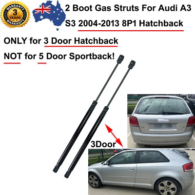 2 Tailgate Boot Gas Spring Stay Struts For Audi A3 RS3 S3 2005-2012 3 Dr quattro - image 1 of 4