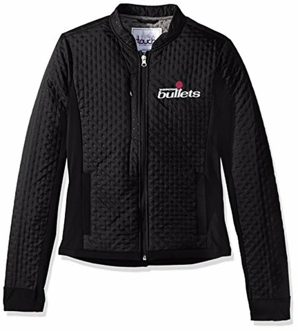 Washington Bullets Jacket by Touch NEW Black Slim Fit Hidden Pockets NWT SZ L Cover