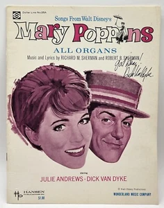 Dick Van Dyke Signed Walt Disney’s Mary Poppins Songbook Soundtrack PSA/DNA COA - Picture 1 of 6