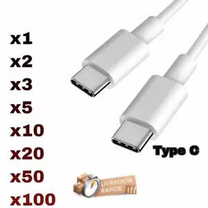 Câble USB Type C vers Type C 12W 1m pour Samsung Note7/S10/A8s/A90 - Foto 1 di 9