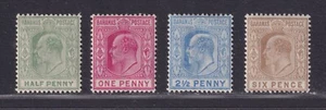 Bahamas Scott 44-47 MH 1907-1911 ½d to 6d Edward VII Multi-Crown CA SCV $96.25 - Picture 1 of 2