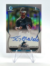 JOSE GERARDO 1st #/499 Refractor Auto 2023 Bowman Chrome Baseball CPA-JG