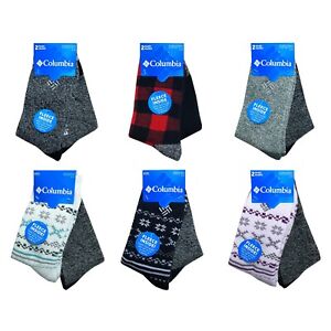 Columbia Boot Socks 2 Pairs Fleece Lined Womens Lightweight Thermal Thick Warm