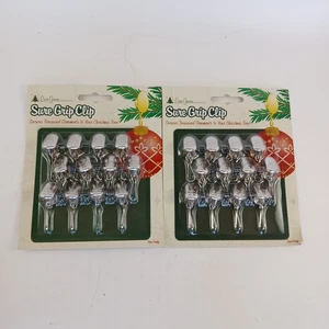 2 Packs of 12 Ever-Green Seasons Sure Grip Clip Silver Snowflake Ornament Clips - Picture 1 of 5