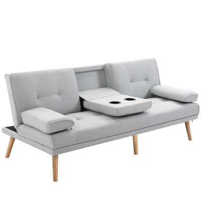 HOMCOM  Divano Letto 3 Posti Design Scandinavo Reclinabile 2 Braccioli - Immagine 1 di 4