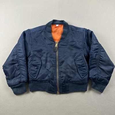 Jaqueta de voo Rothco MA-1 Youth XS azul marinho laranja bombardeiro força aérea reversível - Imagem 1 de 4