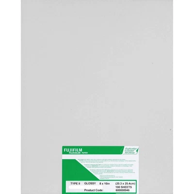 Fujifilm 8x10" Fujicolor Crystal Archive Type II Glossy Enlarging Paper, 100 She Foto 1 de 2