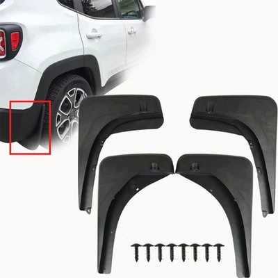 4 грязевых щитка для Jeep Renegade 2016–2022 годов выпуска 82214127 82214128 - Изображение 1 из 4